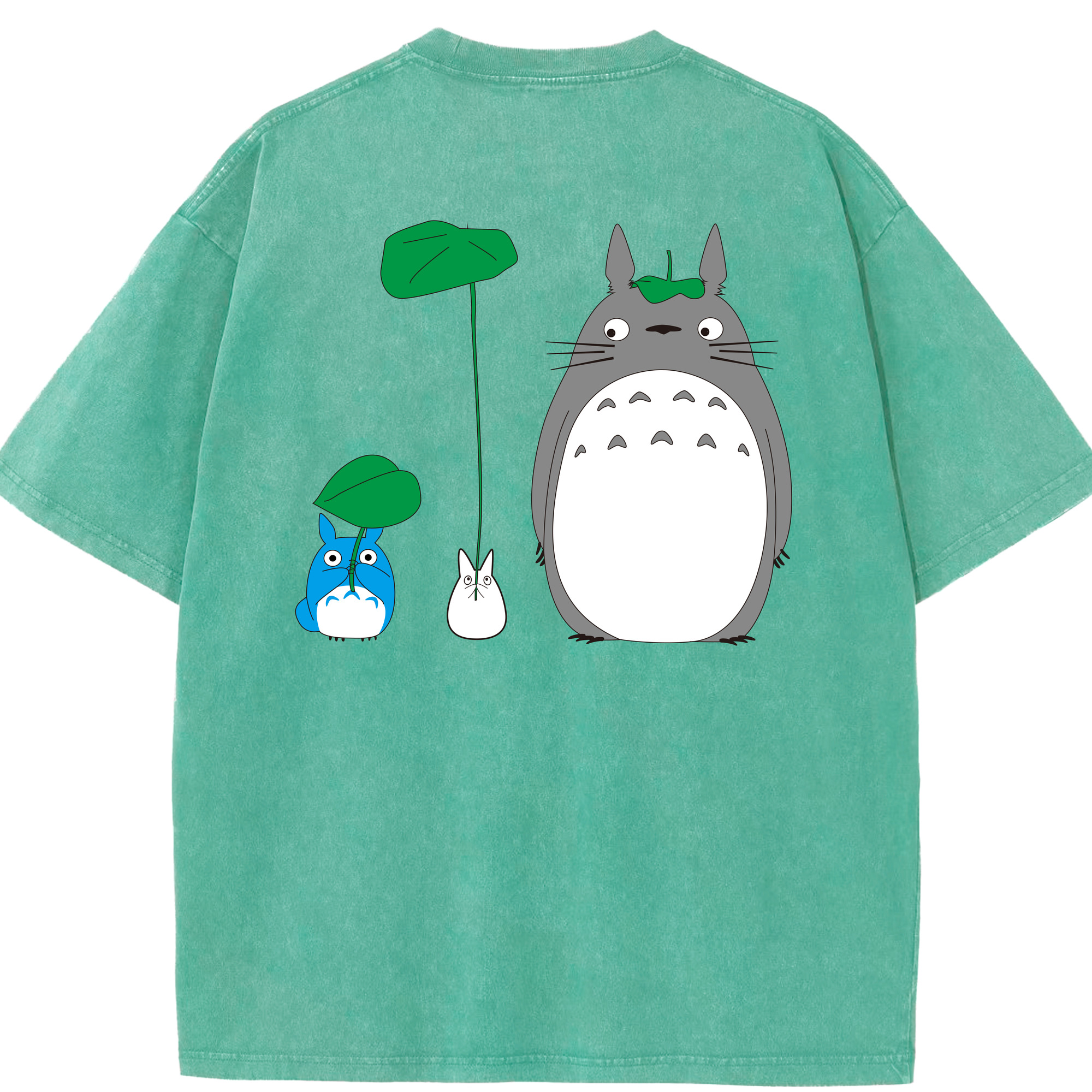 （画像用） となりのトトロ 草壁メイ 草壁サツキ My Neighbor Totoro Satsuki Kusakabe Mei Kusakabe 綿100% ヴィンテージ風 半袖Tシャツ（背面プリント）